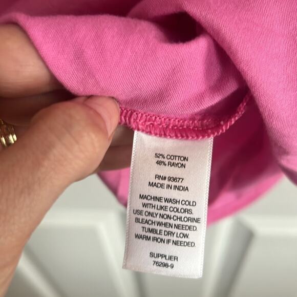 a.n.a Smocked Tank Top Sleeveless Casual Pink Blouse Square Neck Size M - Picture 4 of 7